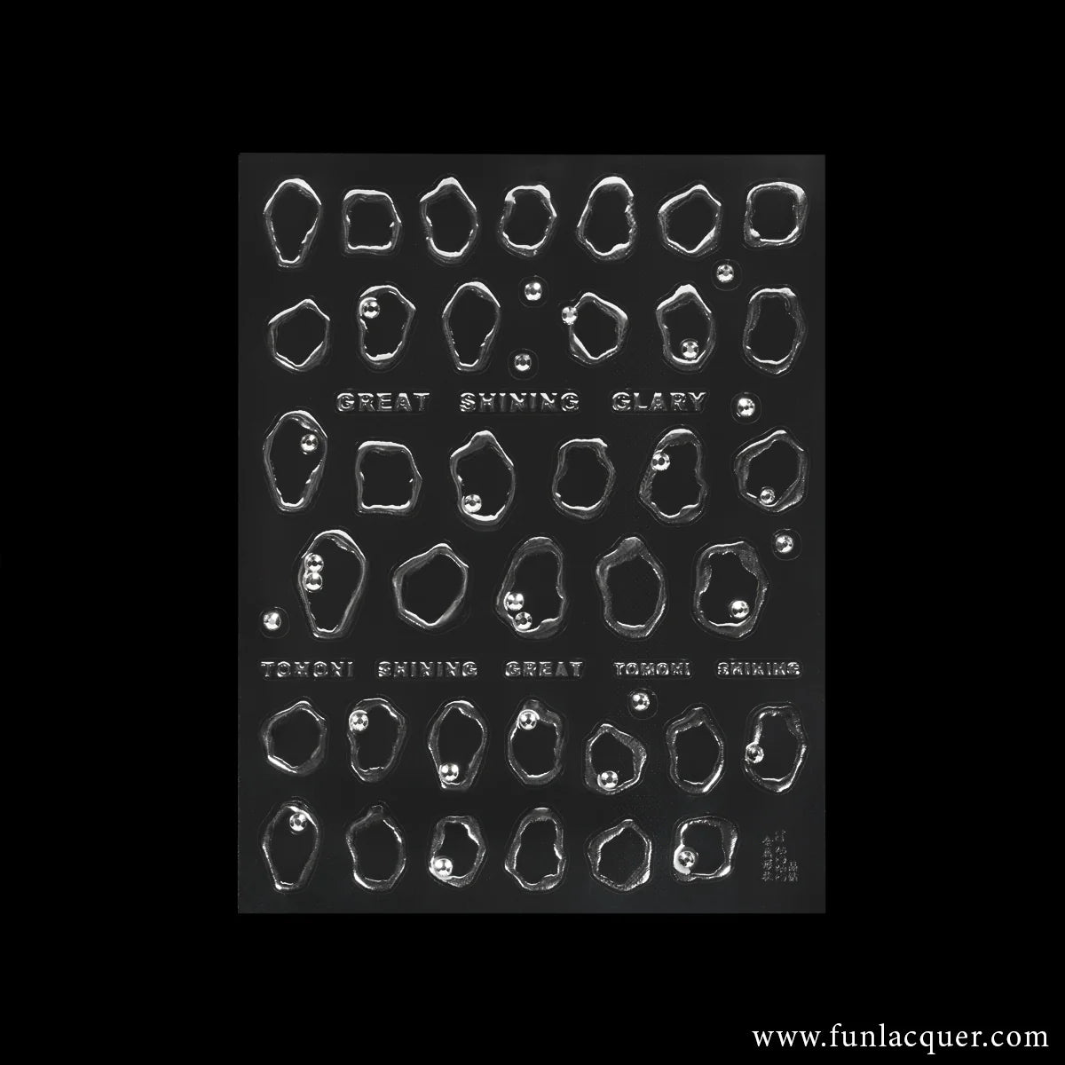 Irregular (Silver) - 3D Nail Art Sticker