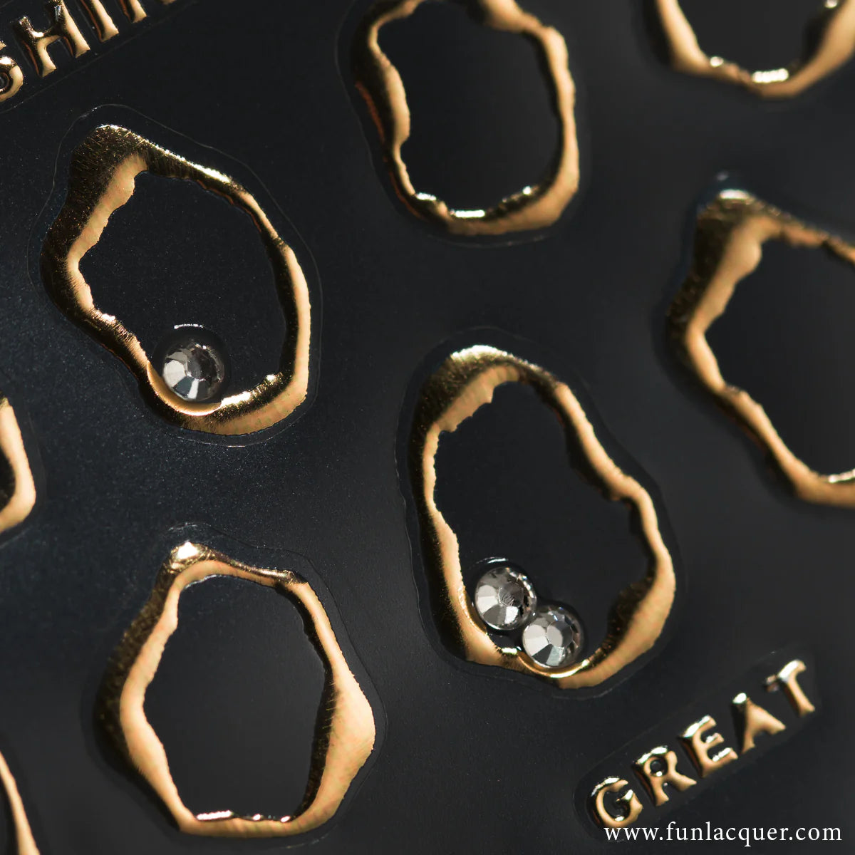 Irregular (Gold) - 3D Nail Art Sticker