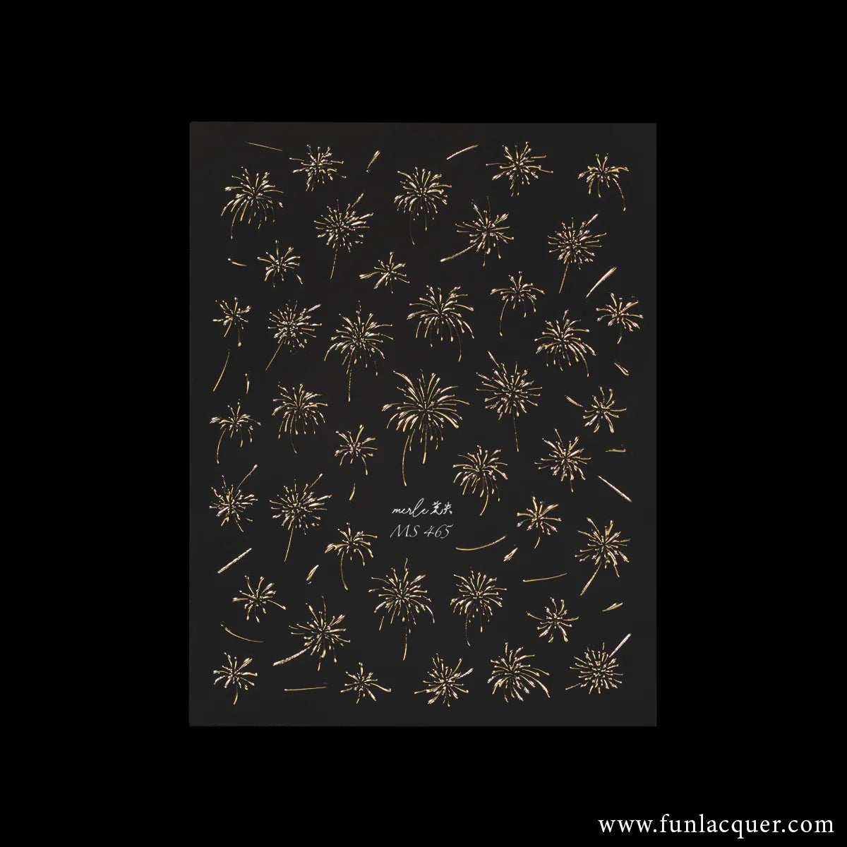 Fireworks (Gold) - 3D Nail Art Sticker
