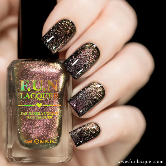 Rose Gold Platinum Diamond Magnetic Nail Polish