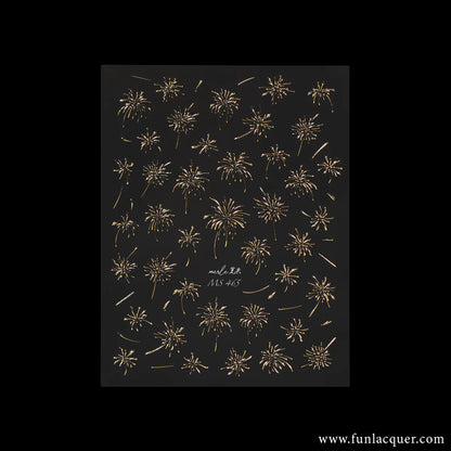 Fireworks (Gold) - 3D Nail Art Sticker